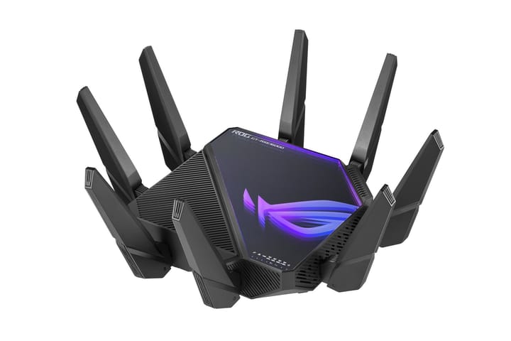 ASUS ROG Rapture GT-AXE16000 belaidis maršrutizatorius 10 Gigabit Ethernet Trijų dažnio juostų (2,4 GHz / 5 GHz / 6 GHz) Juoda