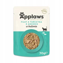 APPLAWS Tuna fillet with anchovy & seaweed in broth - šlapias kačių maistas - 70g 1