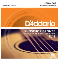 D'Addario EJ15 Extra Light - akustinės gitaros stygos (10-47) 1