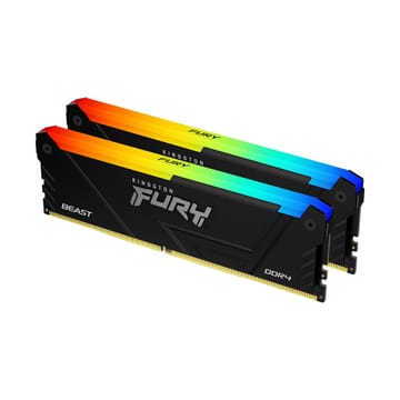 Kingston Technology FURY Beast RGB atminties modulis 32 GB 2 x 16 GB DDR4 3200 MT/s 288-pin DIMM
