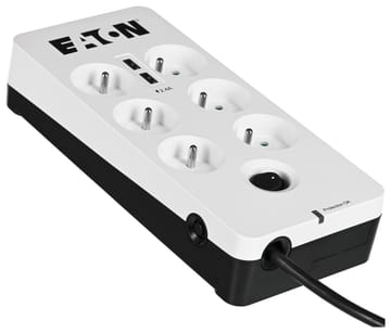 Eaton PB6UF viršįtampių ribotuvas Juoda, Balta 6 AC išvestis(ys / čių) 220 - 250 V 1,5 m