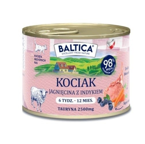 BALTICA Smaki regionów Kitten Lamb with turkey - šlapias kačių maistas - 185g