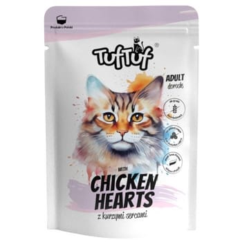 TUF TUF with chicken hearts - šlapias kačių maistas - 100g