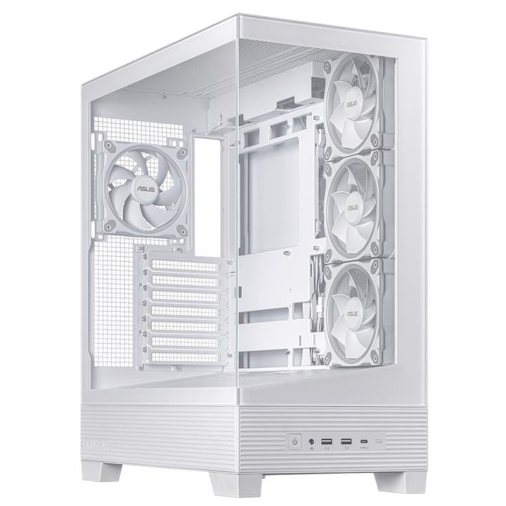 ASUS A31 Plus TG ARGB WHITE „Midi Tower“ Balta