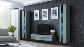 Cama VIGO NEW12SZ/SZ svetainės sekcija Spinta daiktams ir garso / vaizdo technikai laikyti