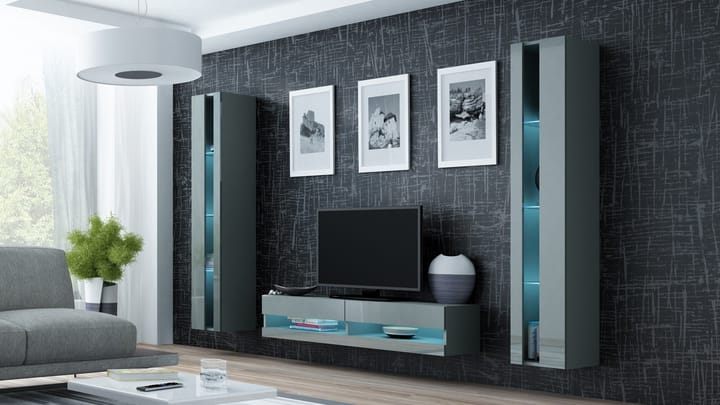 Cama VIGO NEW12SZ/SZ svetainės sekcija Spinta daiktams ir garso / vaizdo technikai laikyti