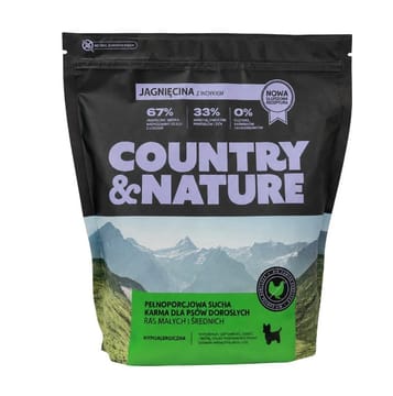 COUNTRY&NATURE Lamb with turkey Small and medium breeds - sausas maistas šunims - 2kg