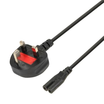 iBOX Euro 2-PIN maitinimo kabelis Audio-RTV VDE 1.8m UK kištukas
