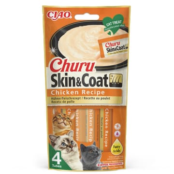 INABA Churu Skin&Coat Chicken recipe - skanėstas katėms - 4x14 g