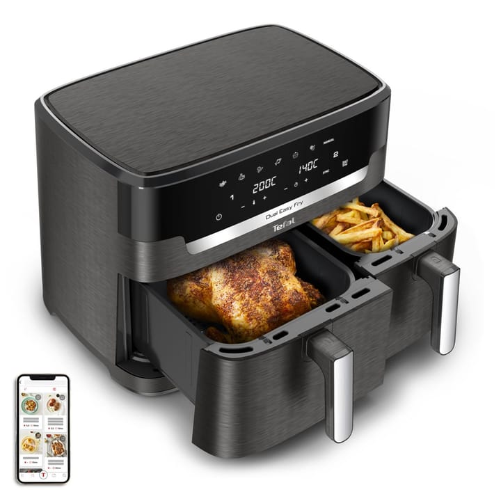 Tefal Easy Fry Dual XXL EY942HE0 gruzdintuvė Dvigubas 11 L Autonominės 2020 W Karšto oro gruzdintuvė Pilka