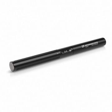 Sennheiser MKE 600 - kondensatorinis mikrofonas, lobarinis (juostinė charakteristika), su žemo dažnio filtru.