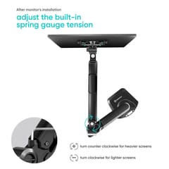 ONKRON G90 86,4 cm (34") Stalas Juoda 7