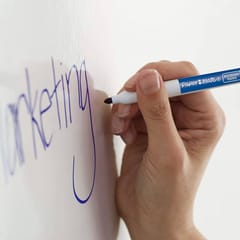 Baltos lentos sausų trinamų žymeklių rinkinys Paper mate + baltoji lenta + kempinėlė 5