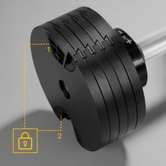 REBEL ACTIVE automatinis ketaus hantelis, 36 kg, 2 kg žingsniai 8