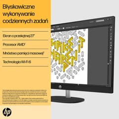 HP 27-cr0222nw AMD Ryzen™ 7 7730U 68,6 cm (27") 1920 x 1080 pikselių viskas viename kompiuteris 16 GB DDR4-SDRAM 512 GB SSD Windows 11 Home Wi-Fi 6 (802.11ax) Baltas 7