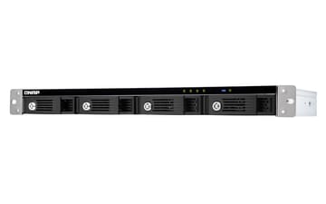 QNAP TR-004U saugojimo diskų korpusas HDD / SSD aptvaras Juoda, Pilka 2.5/3.5"
