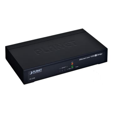 Planet VC-234 tinklo komutatorius Valdomas Fast Ethernet (10/100) Juoda 1U