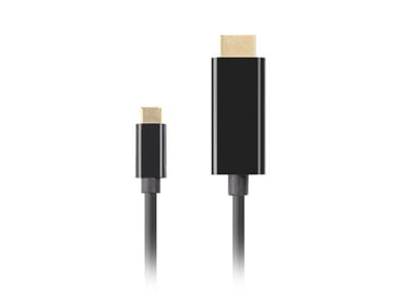 LANBERG KABELIS USB-C(M)->HDMI(M) 3M 4K 60HZ JUODAS