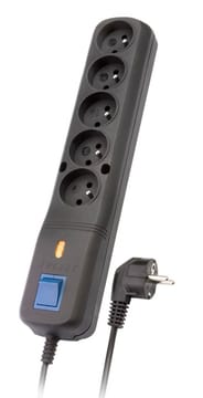 LESTAR LV530W 2,5M viršįtampių ribotuvas Juoda, Pilka 5 AC išvestis(ys / čių)