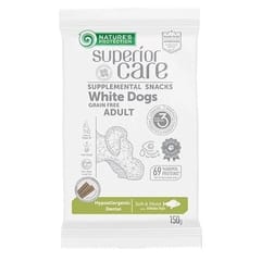 NATURE'S PROTECTION SC White Dogs Be grūdų suaugusiems Hipoalerginis dantų baltažuvis - skanėstas šunims - 150 g 1