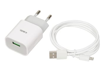 Maitinimo tinklo įkroviklis iBOX C-41 USB 2A, 1 USB prievadas, microUSB laidas, Baltas