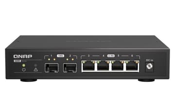 QNAP QSW-2104-2S tinklo komutatorius Ne-valdomas 2.5G Ethernet Juoda