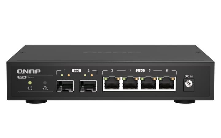 QNAP QSW-2104-2S tinklo komutatorius Ne-valdomas 2.5G Ethernet Juoda