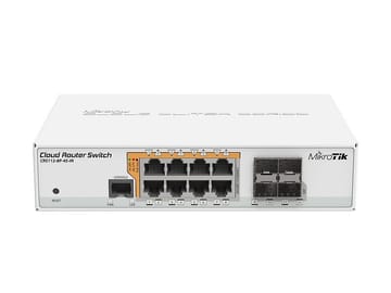 Mikrotik CRS112-8P-4S-IN tinklo komutatorius Gigabit Ethernet (10/100/1000) Maitinimas per Eternetą (PoE) Balta