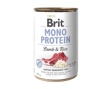 BRIT MONO PROTEIN Šlapias maistas šunims Aviena su ryžiais 400 g