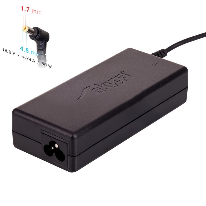 Akyga notebook power adapter AK-ND-08 19V/4.74A 90W 4.8x1.7 mm HP maitinimo adapteris / inverteris Vidaus Juoda