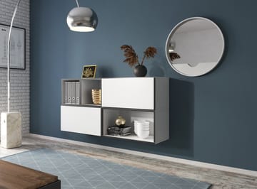 Cama ROCO15 BI/CZ/BI svetainės sekcija Spinta daiktams ir garso / vaizdo technikai laikyti