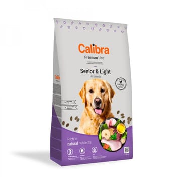 CALIBRA Premium Line Senior & Light Chicken - sausas maistas šunims - 12kg