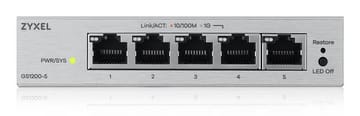Zyxel GS1200-5V3 Valdomas L2 Gigabit Ethernet (10/100/1000) Desktopas Pilka