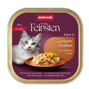 ANIMONDA Vom Feinsten Adult in Jelly Chicken and liver - šlapias kačių maistas - 85g