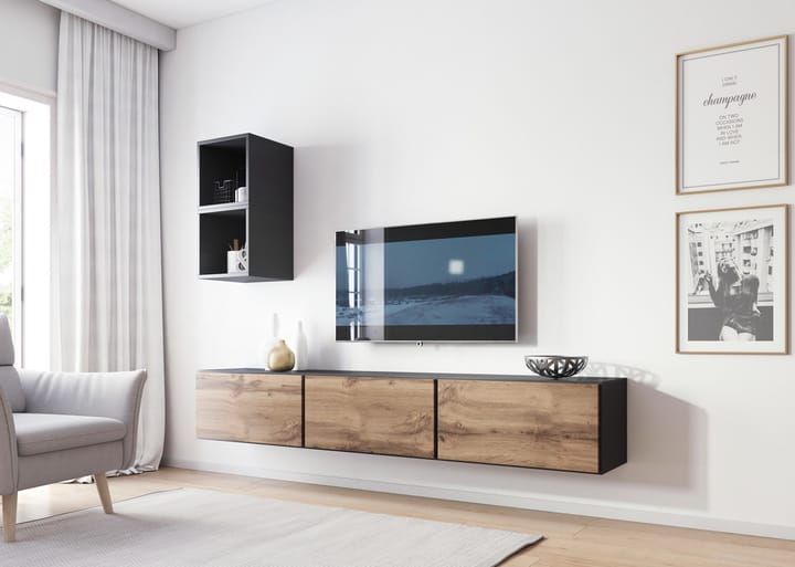 Cama ROCO7 ANTR/WO svetainės sekcija Spinta daiktams ir garso / vaizdo technikai laikyti
