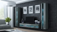 Cama VIGO NEW3 SZ/SZ svetainės sekcija Spinta daiktams ir garso / vaizdo technikai laikyti