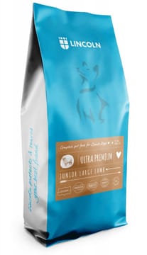 LINCOLN Ultra premium Junior Large Lamb - sausas maistas šunims - 12kg
