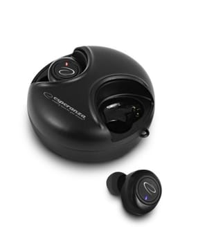 Esperanza EH228K Ausinės be mikrofono ir ausinės su mikrofonu Bevielis Įkišamos į ausį Skambučiai / muzika Mikro USB Bluetooth Juoda