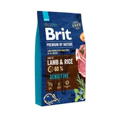 BRIT Premium by Nature Adult Sensitive Lamb and Rice - sausas maistas šunims - 8 kg