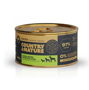 COUNTRY&NATURE Duck with beetroot and apple Mono - drėgnas ėdalas šunims - 410g