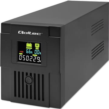 Qoltec 53770 nepertraukiamo maitinimo resursai (UPS) „Line-Interactive“ 1,5 kVA 900 W 2 AC išvestis(ys / čių)