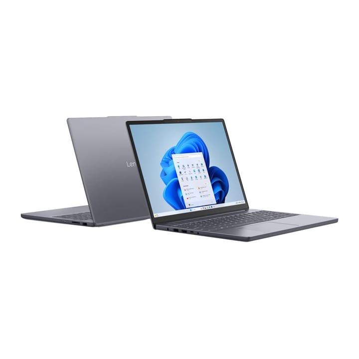 „Lenovo IdeaPad Slim 3“ 15ARP10 „Ryzen 5 150“, 15,3 colių WUXGA IPS (300 nits, 60 Hz, AG), 16 GB DDR5 4800, 512 GB SSD, „Radeon 660M“ vaizdo plokštė, 720p kamera, 50 Wh, be operacinės sistemos, „Luna Grey“ spalva