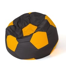 Sako krepšys Pouffe Ball juodai geltonas L 80 cm