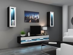 Cama VIGO NEW11CZ/BI svetainės sekcija Spinta daiktams ir garso / vaizdo technikai laikyti