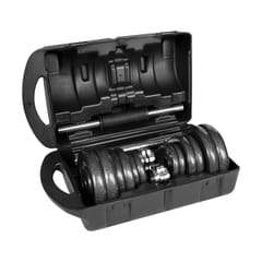 REBEL ACTIVE reguliuojamo svorio hanteliai dėkle, 20 kg, su štanga 5