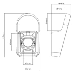 „Maclean“ sieninis laikiklis elektromobilio įkrovimo kabeliui ir jungčiai, universalus, „Type 2“, maks. apkrova 10 kg, MC-901 4