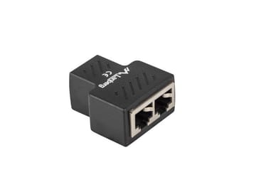 Lanberg ADS-RJ45-2RJ45-OS kabelių dalytuvas ar jungtuvas Kabelių skirstytuvas Juoda