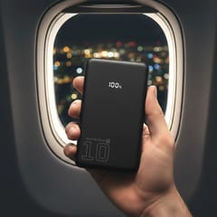 Išorinė baterija 10 000 mAh, 1× USB, 2× USB-C, 20 W, QC4+, LCD ekranas, juoda 5
