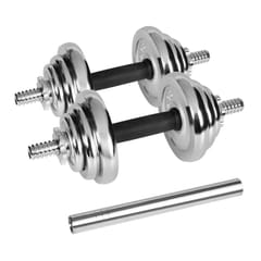 REBEL ACTIVE chromuoti reguliuojamo svorio hanteliai dėkle, 20 kg, su štanga 1