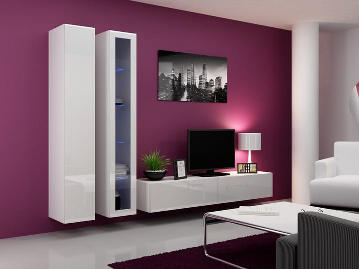 Cama VIGO 3 BI/BI svetainės sekcija Spinta daiktams ir garso / vaizdo technikai laikyti